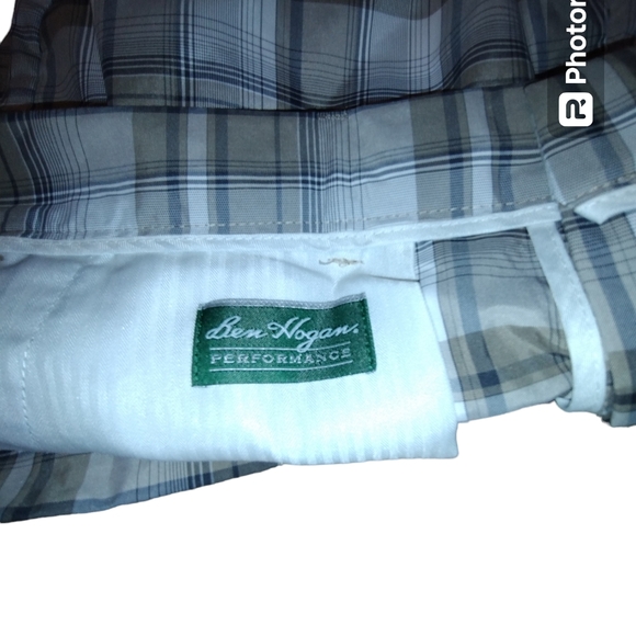 ♥️ 💙 NWOT Ben Hogan Quick Dry Men's Plaid golf shorts Size 36 - Picture 2 of 4